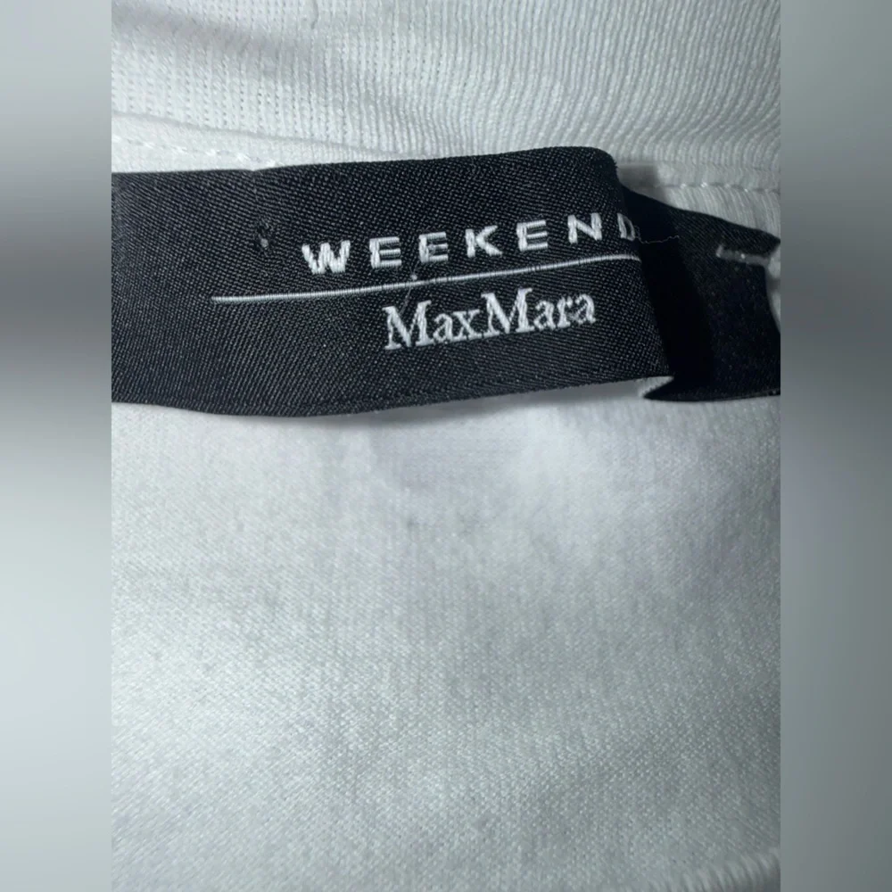 Max Mara Sante Weekend Organic Cotton T Shirt Crossword Peace Love - Picture 5 of 5